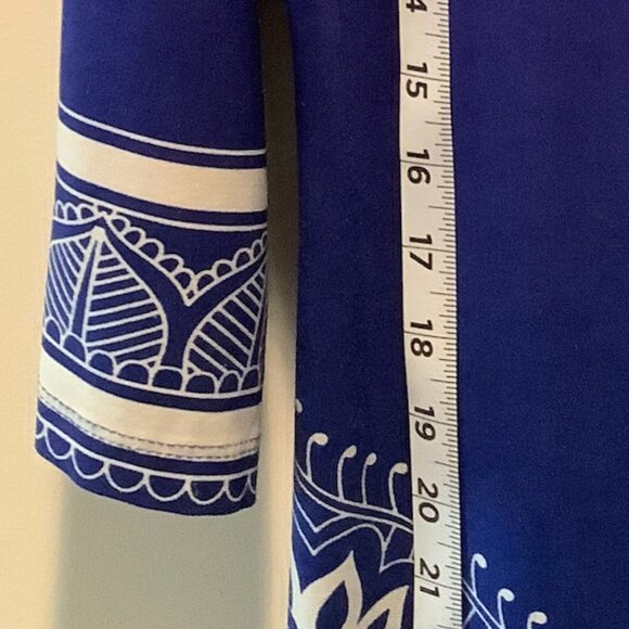 Forever Sapphire Blue Abstract Floral Dress - Picture 6 of 9